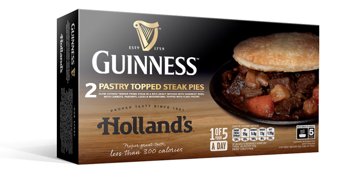 holland's pies steak and guinness party topped box