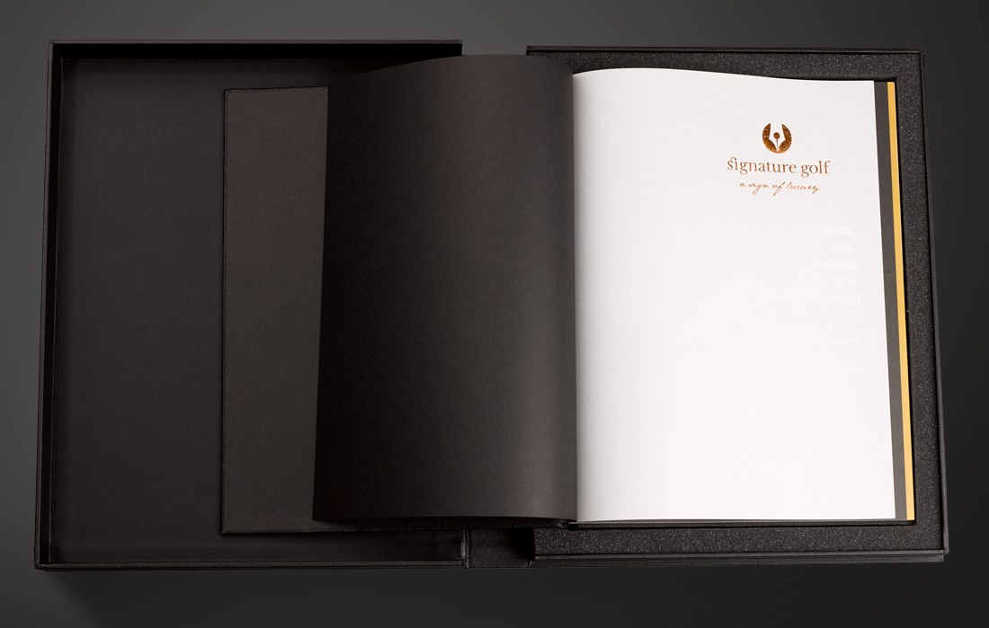 Signature Golf Kinross House Leather Book with tracing paper insert by SMR